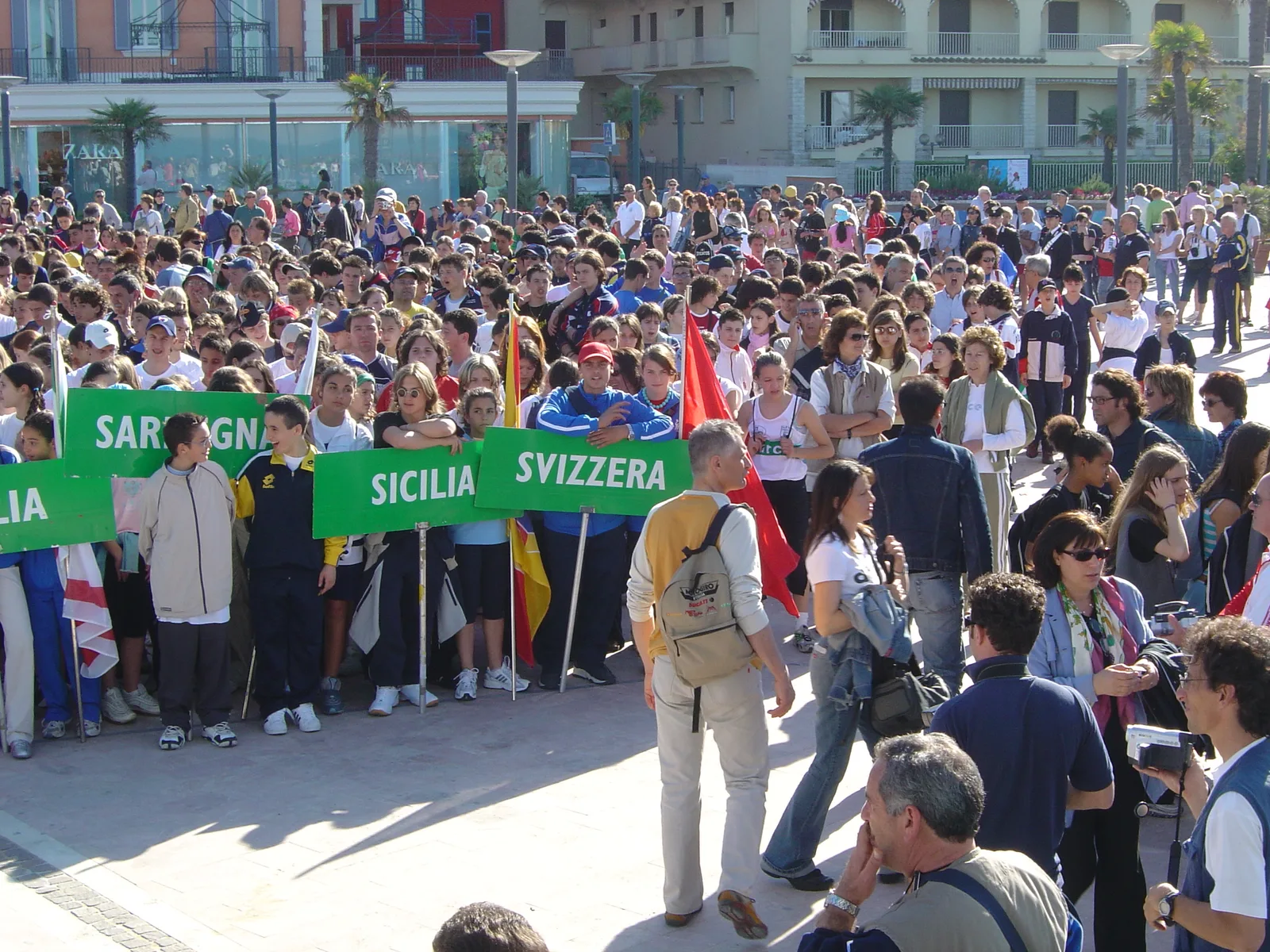 Giochi Sportivi Studenteschi 2004, trasferta in Italia